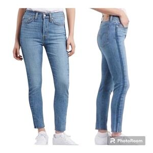 Levi’s Think Twice Stripe | Wedgie Skinny Button Fly Jeans | Size 29 | NWOT